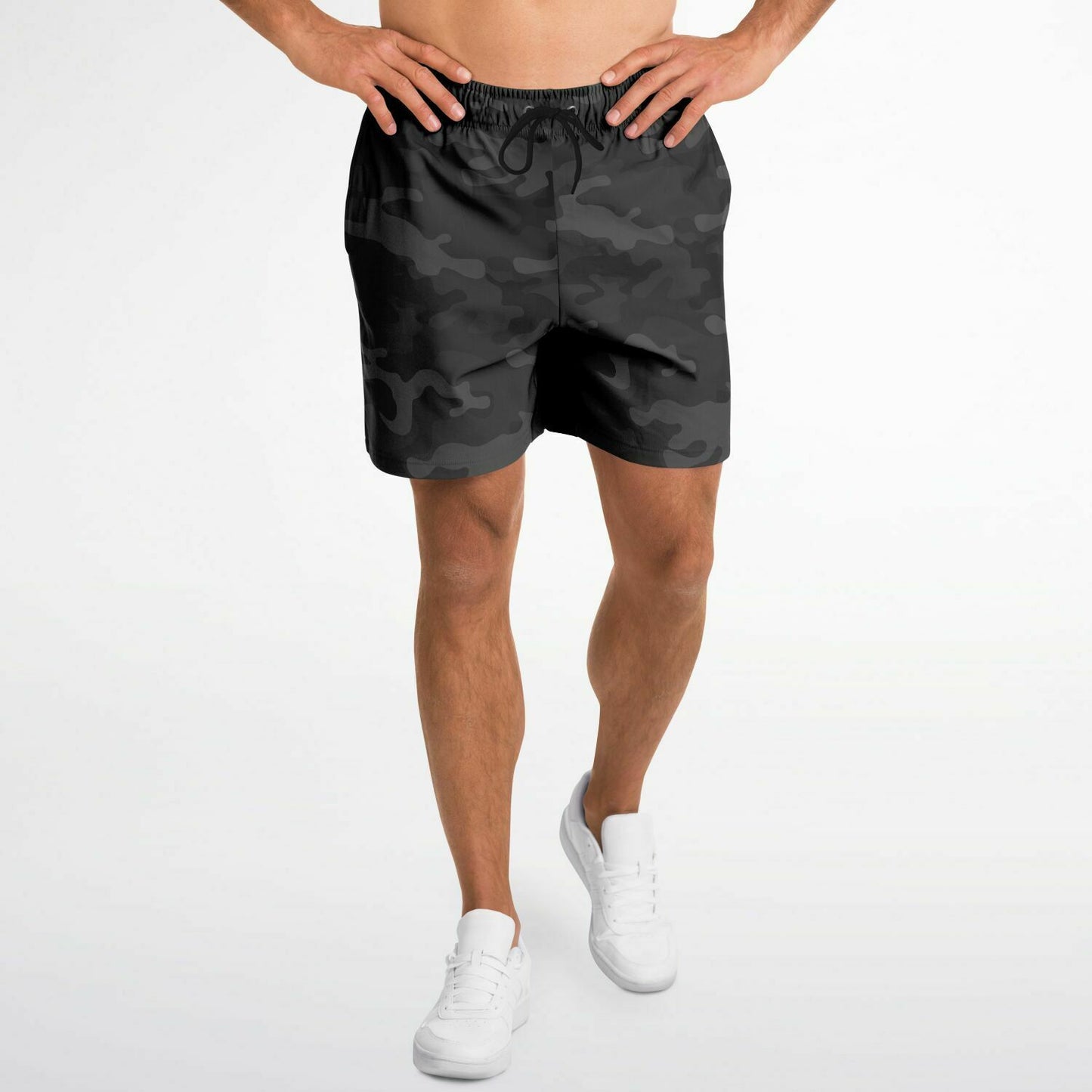 Dynem Athletic Shorts in Dark Gray Camouflage