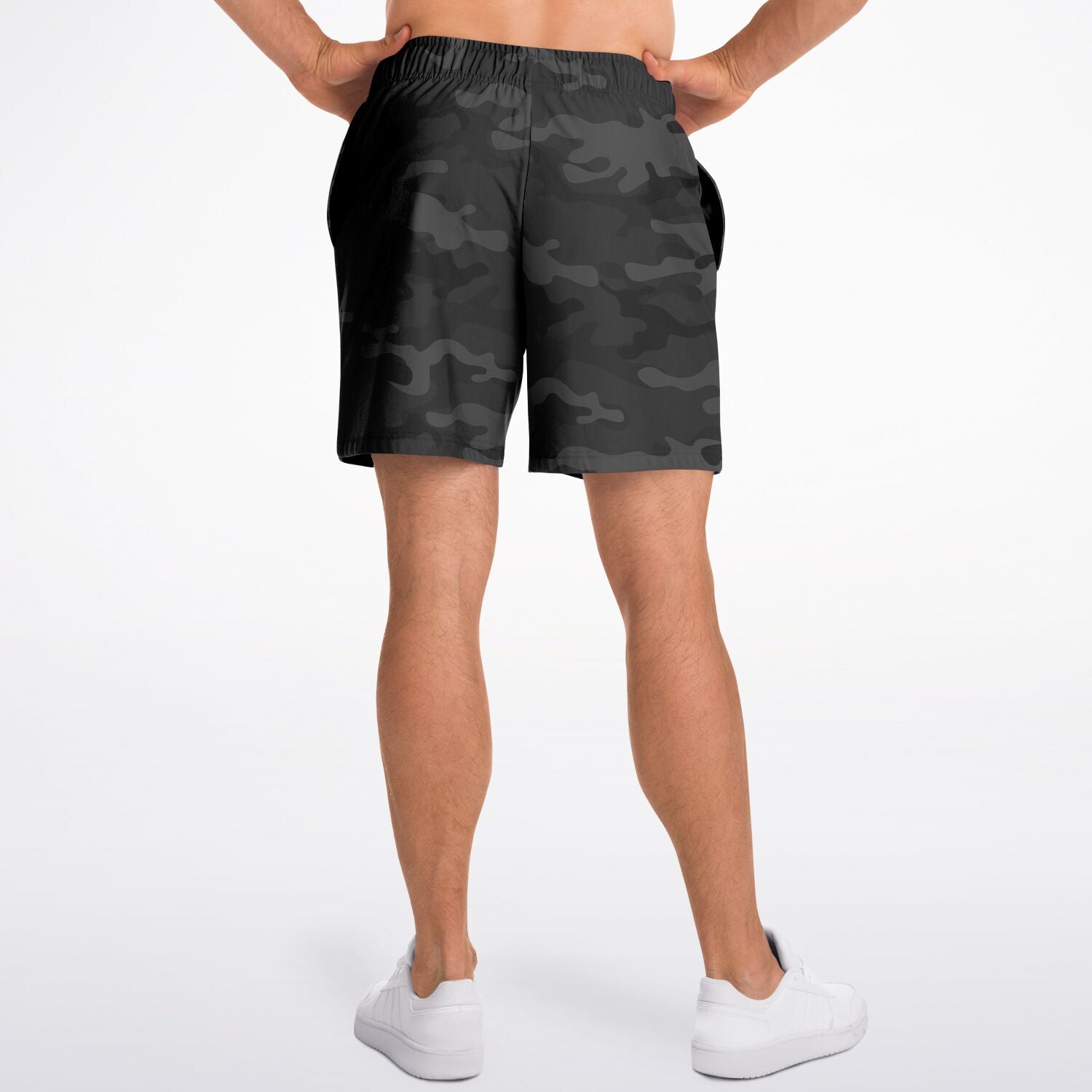 Dynem Athletic Shorts in Dark Gray Camouflage