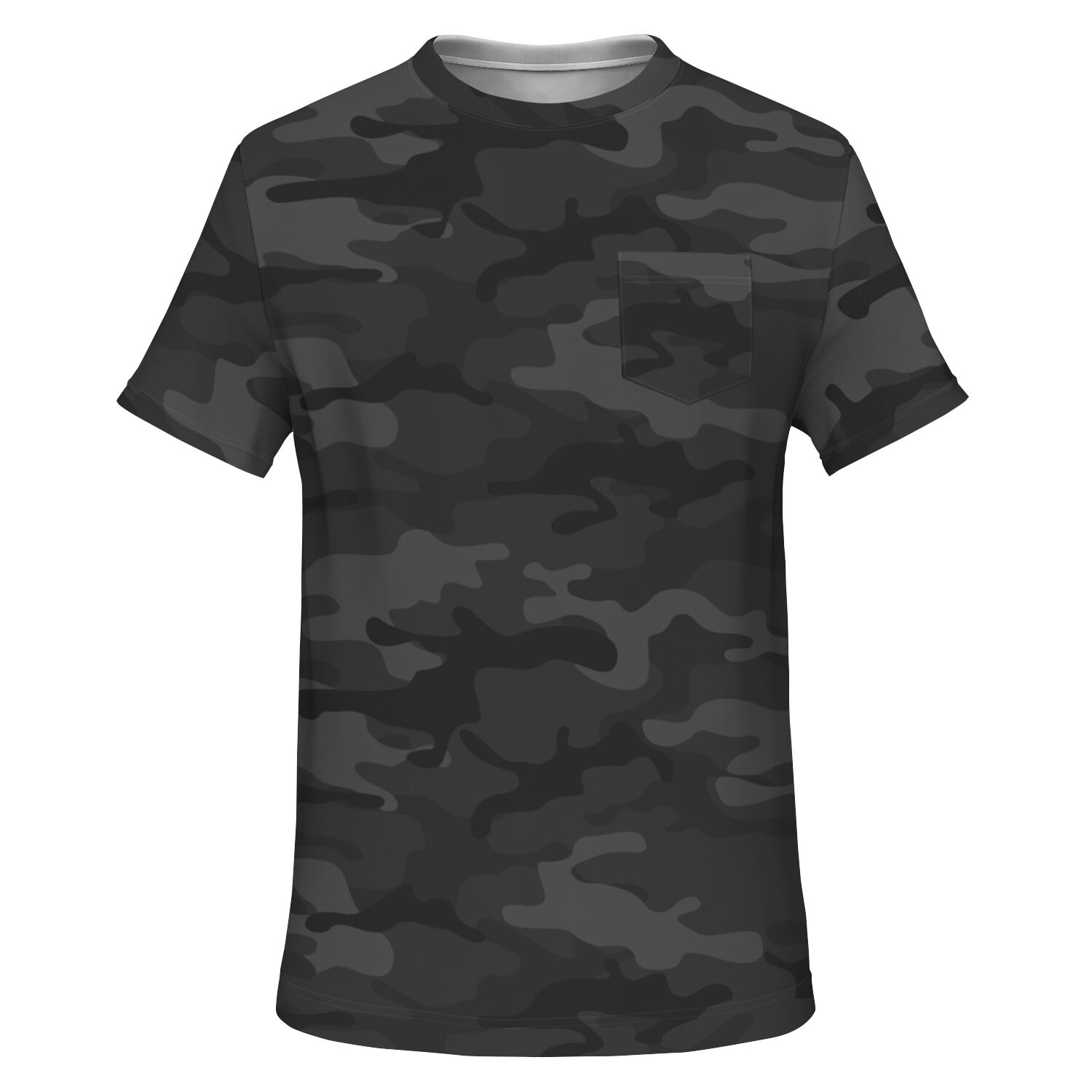 Charcoal Camouflage Crew Neck Pocket T-shirt – Dynem®