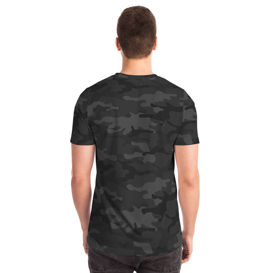 Charcoal Camouflage Crew Neck Pocket T-shirt