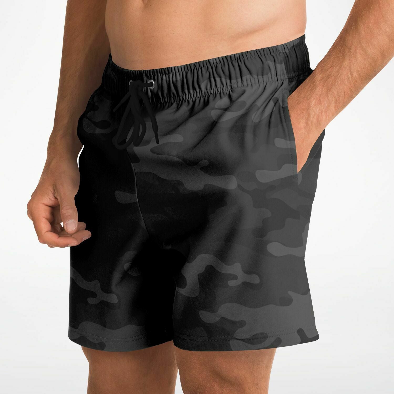 Dynem Athletic Shorts in Dark Gray Camouflage