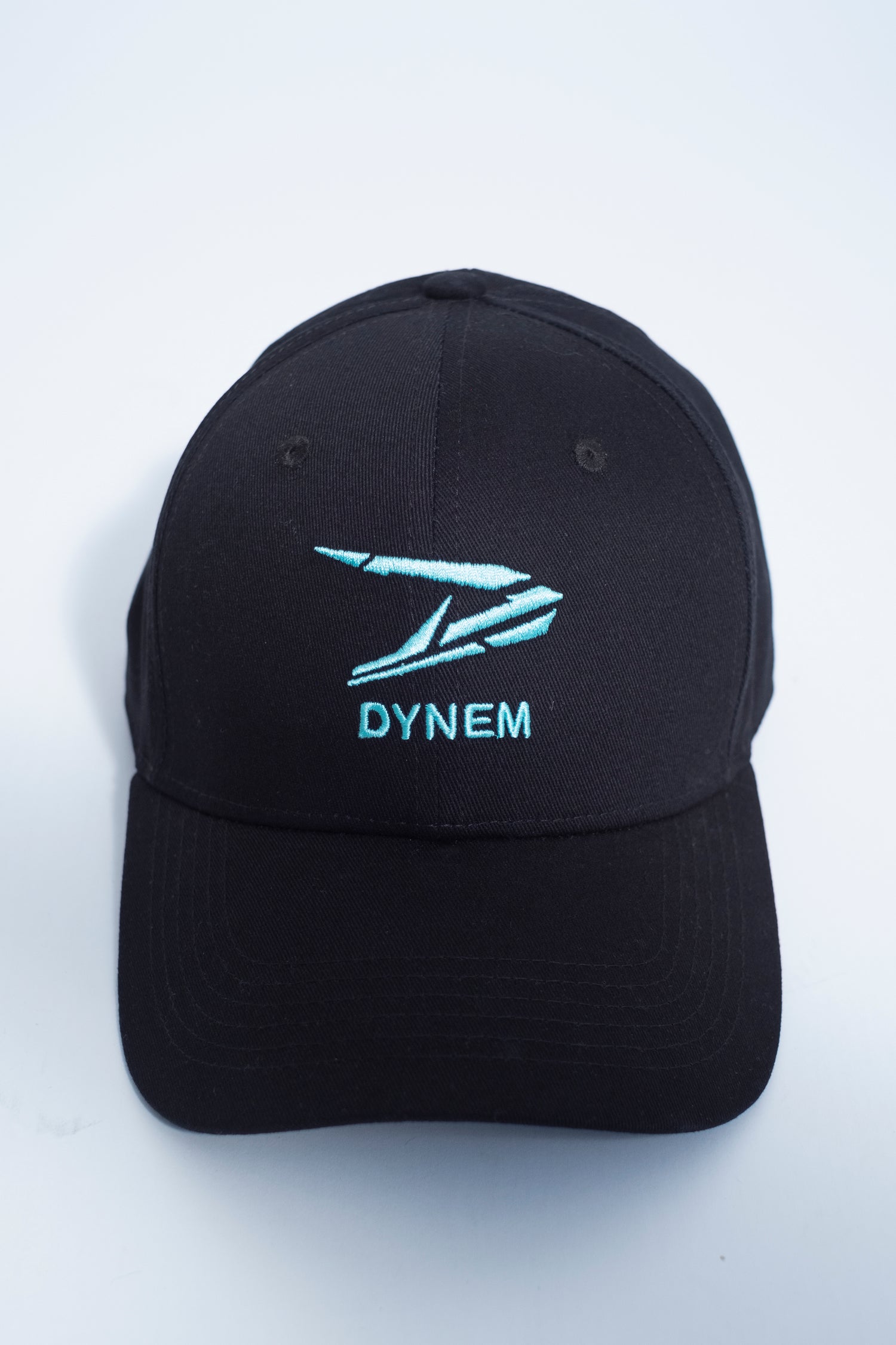 Dynem™ Baseball Cap in Black & Cyan Dynem Brand Logo