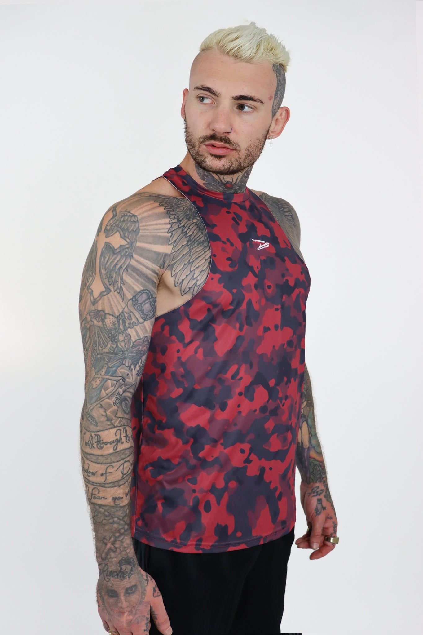 Dynem Activewear Red Camo Camouflage GymTank For Men