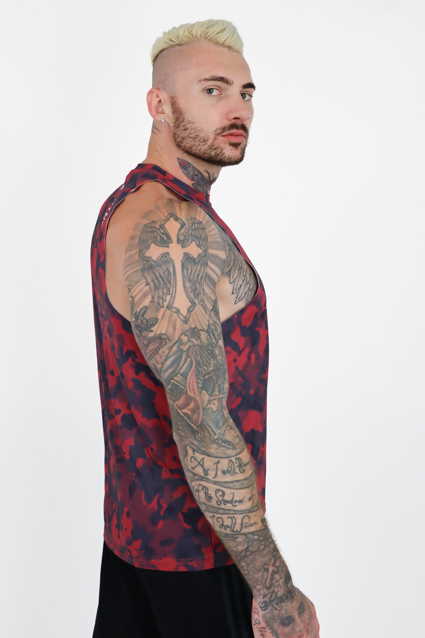 Dynem Activewear Red Camo Camouflage GymTank For Men