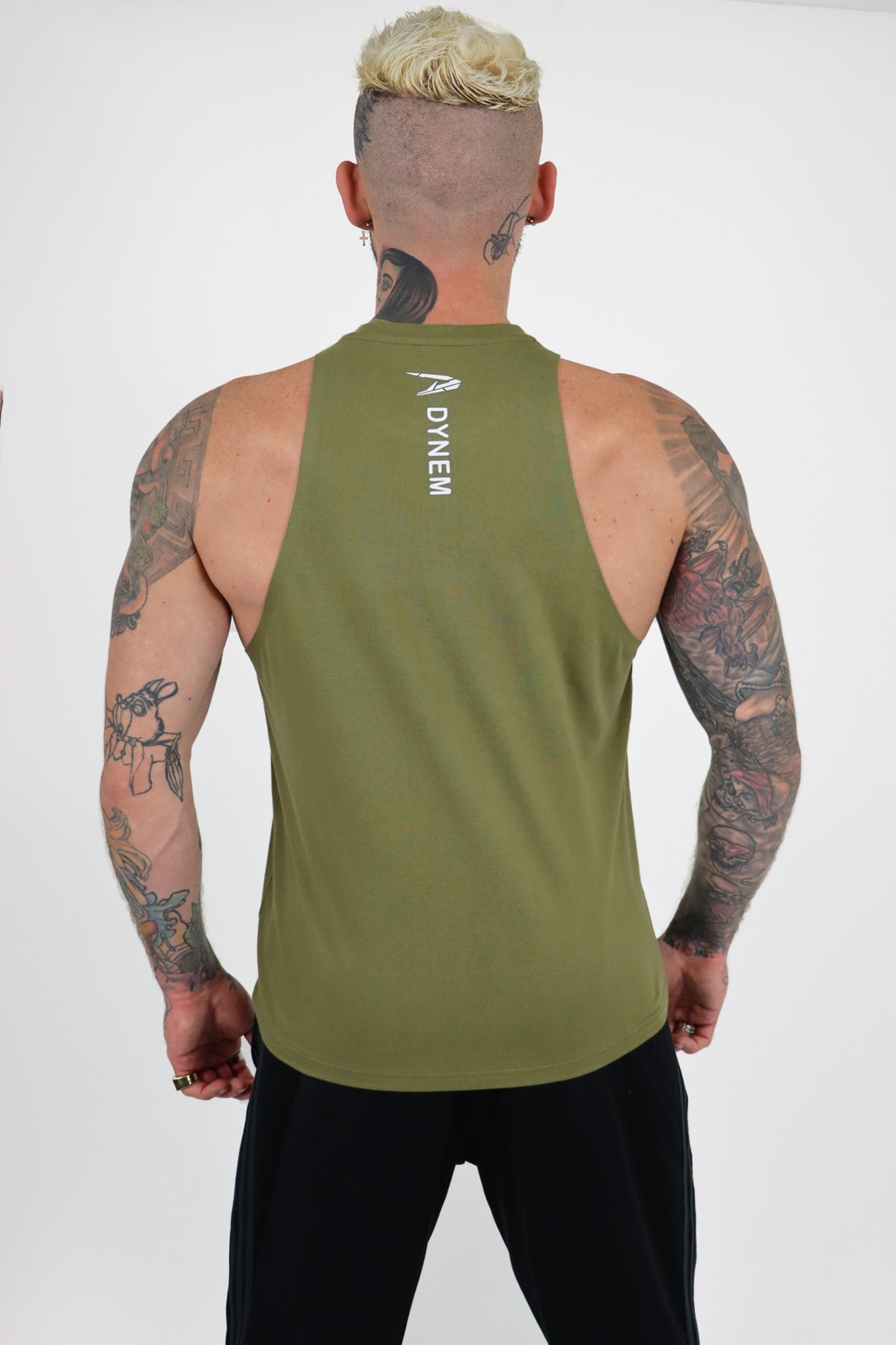 Dynem™ Revolution Gymtank in Army Green For Men
