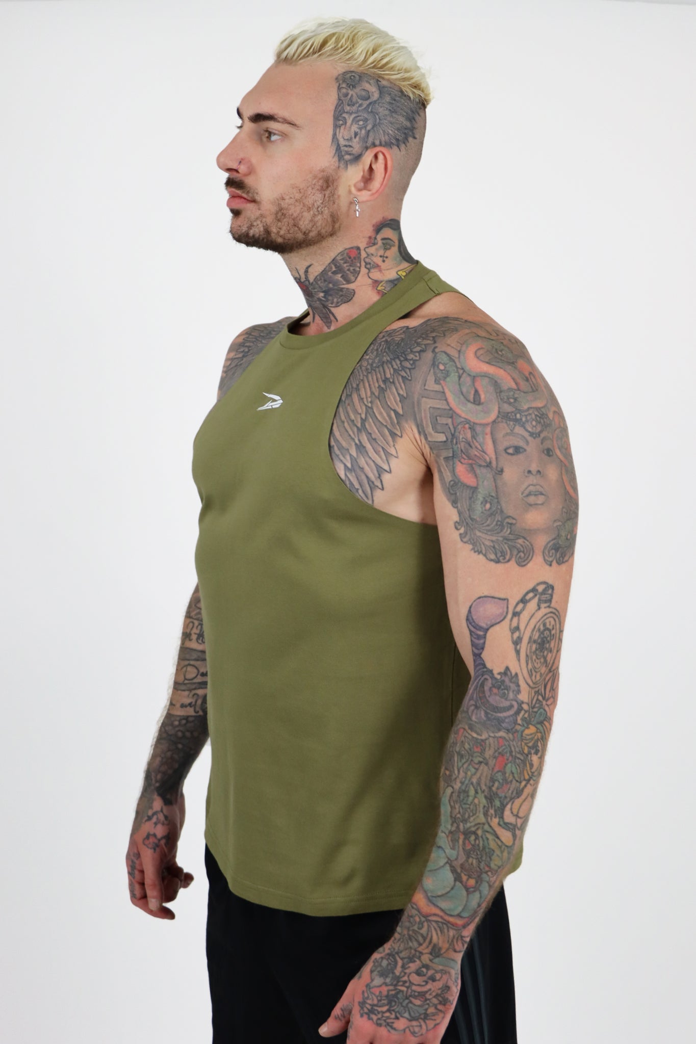 Dynem™ Revolution Gymtank in Army Green For Men