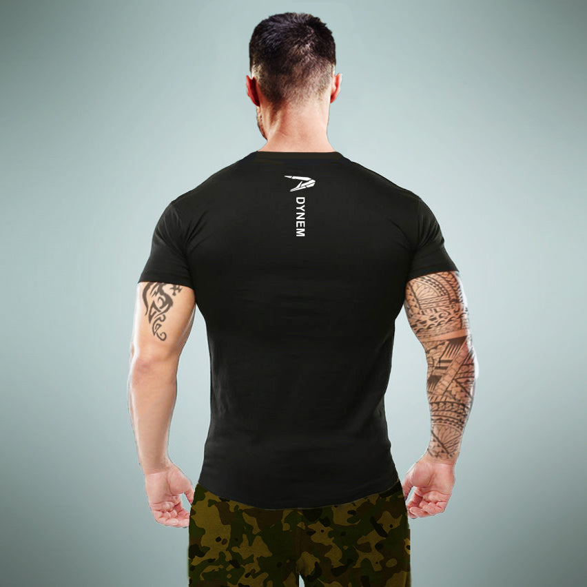 Dynem™  Revolution Collection's Men's Halfsleeve T-shirt in Crew Neck Black
