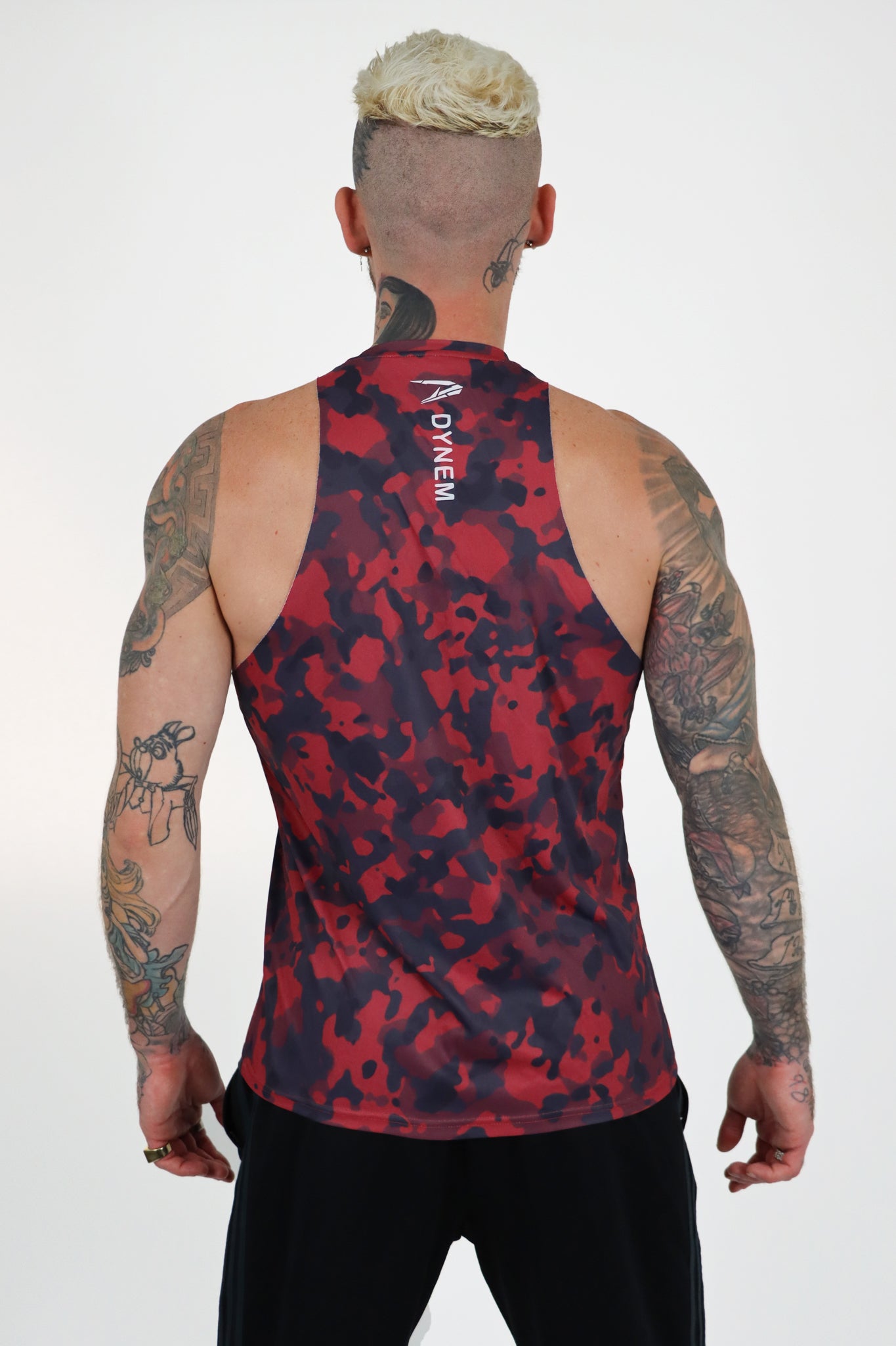 Dynem Activewear Red Camo Camouflage GymTank For Men