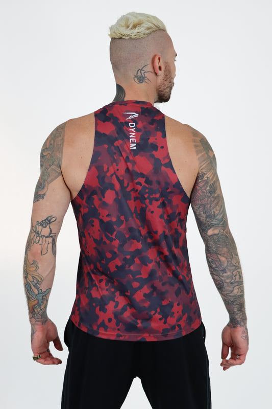Dynem Activewear Red Camo Camouflage GymTank For Men