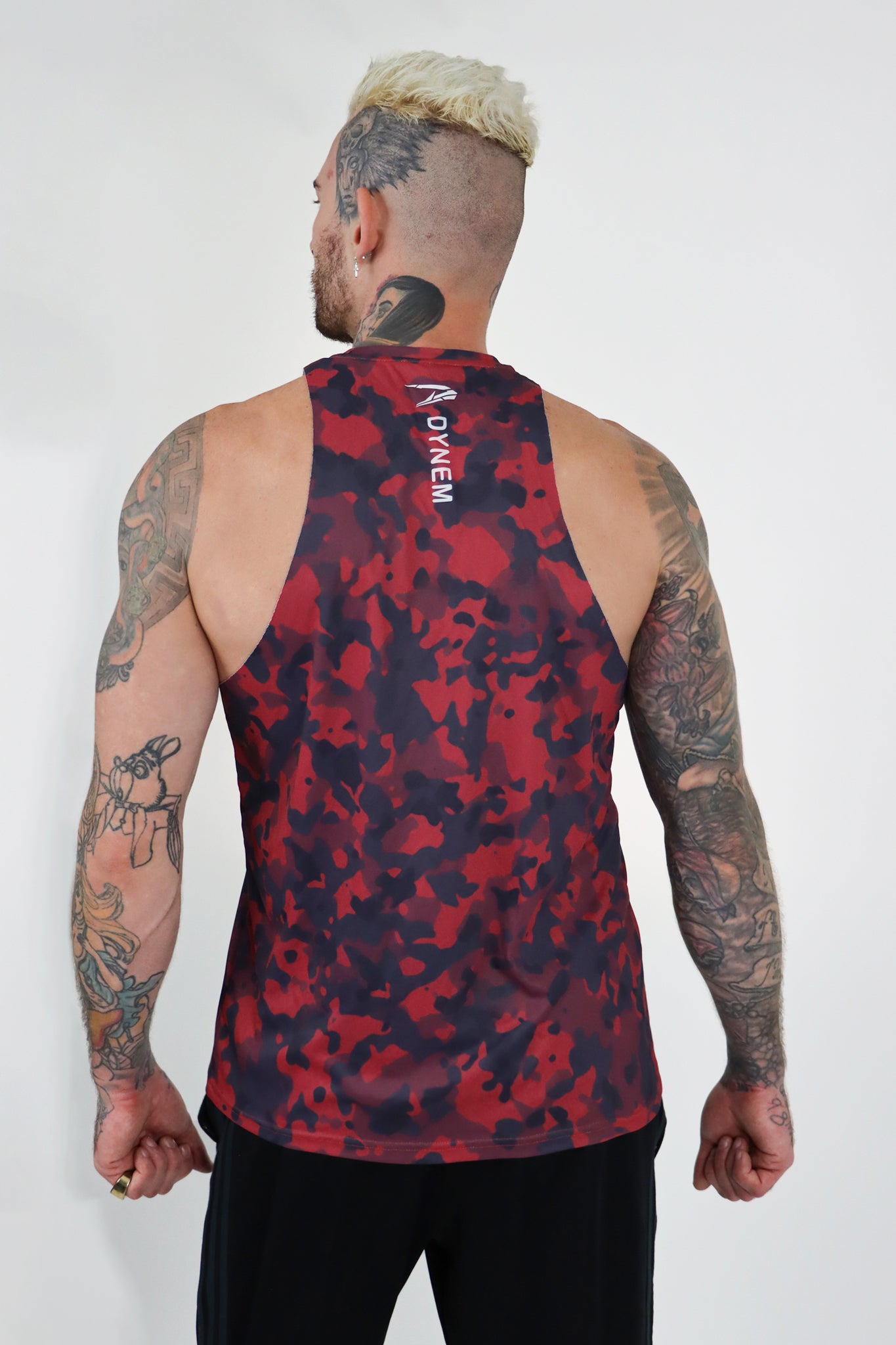 Dynem Activewear Red Camo Camouflage GymTank For Men