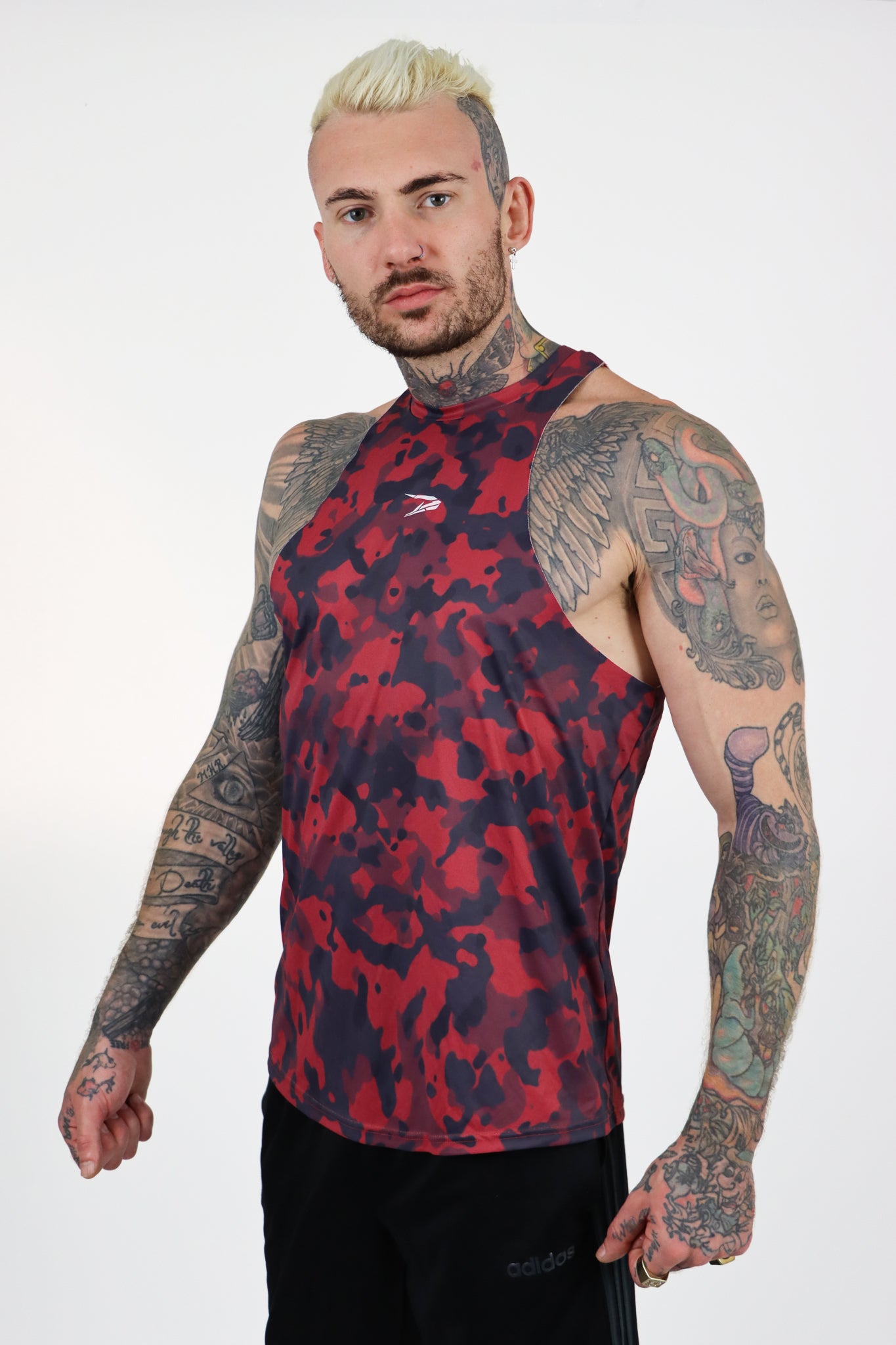 Dynem Activewear Red Camo Camouflage GymTank For Men