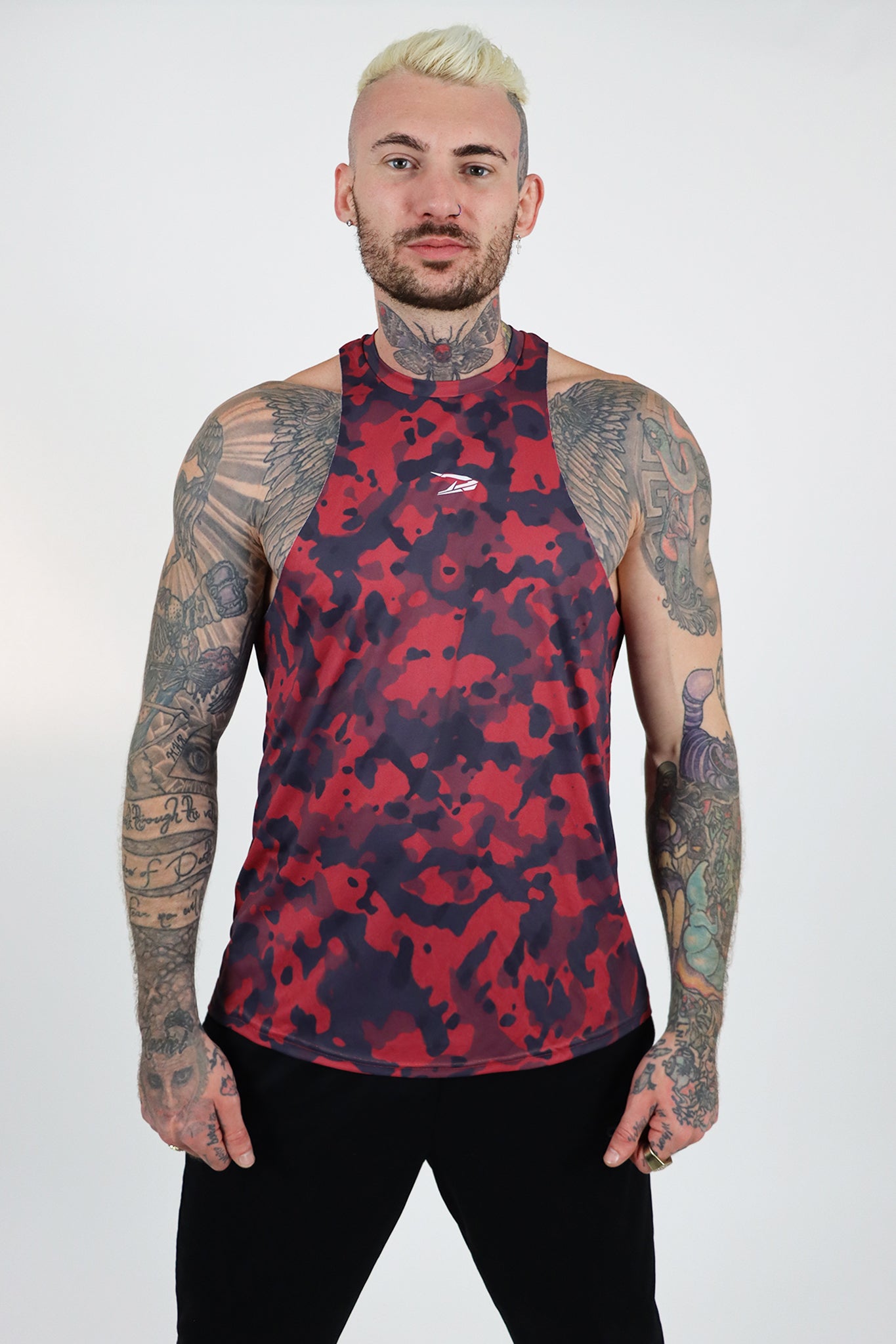 Dynem Activewear Red Camo Camouflage GymTank For Men