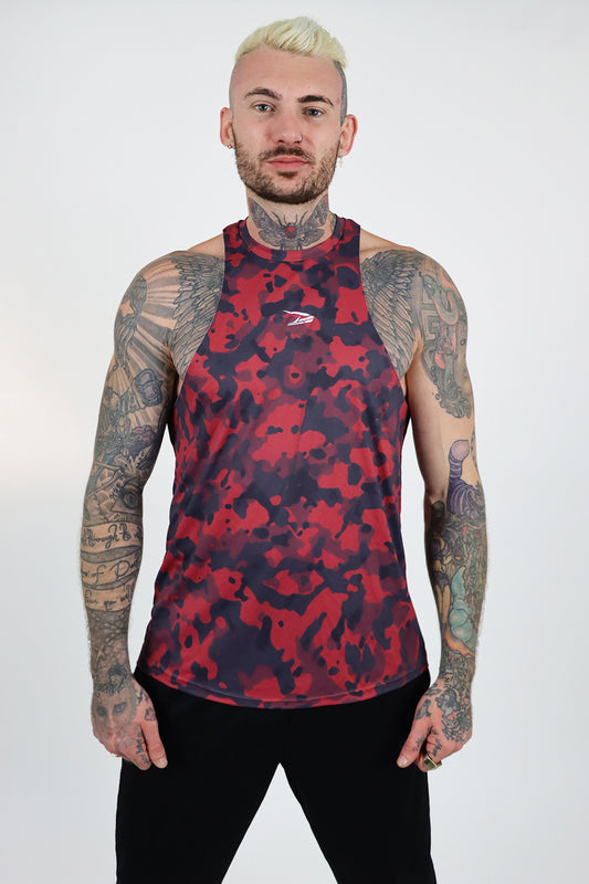 Dynem Activewear Red Camo Camouflage GymTank For Men
